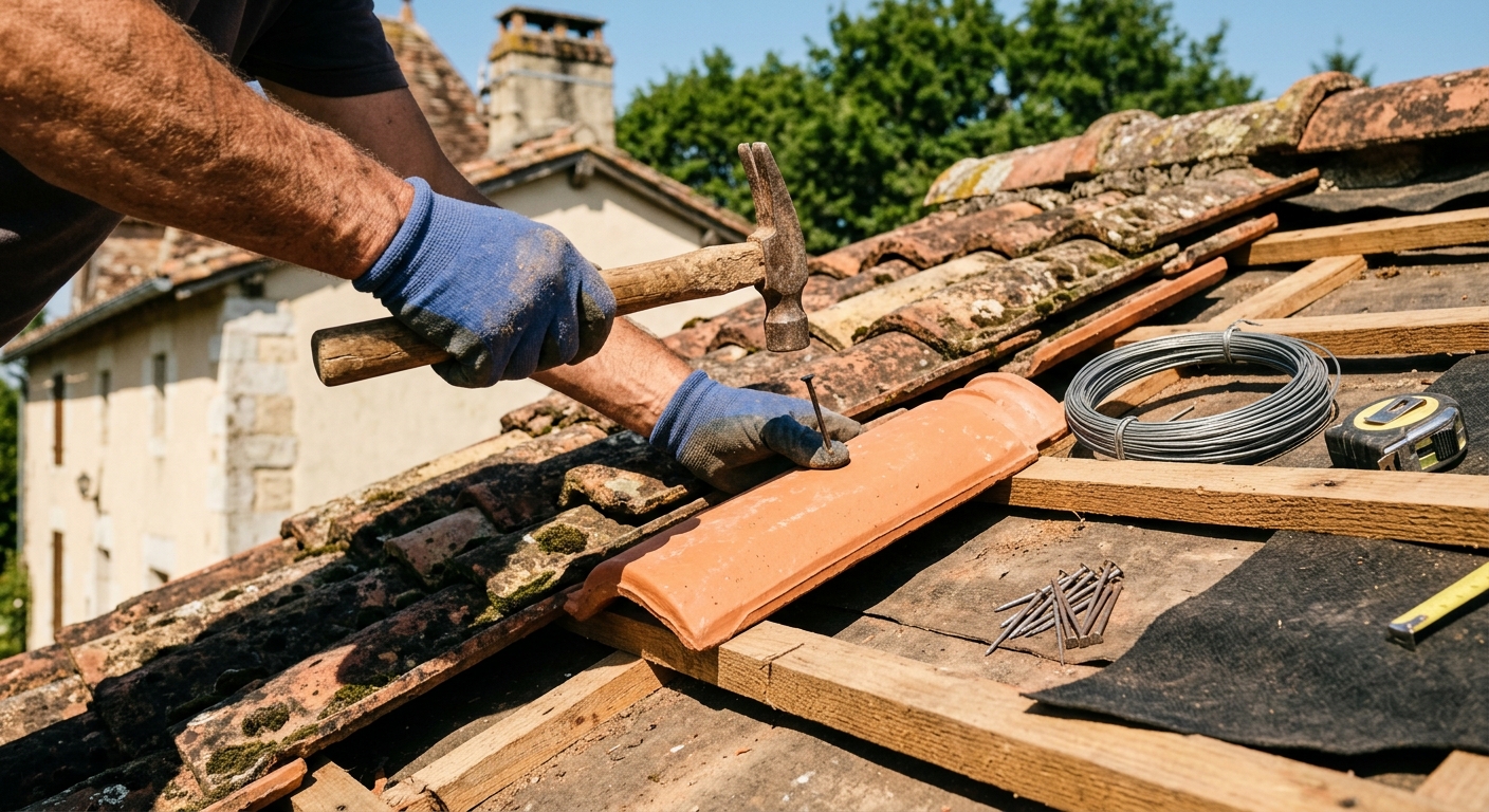 R&eacute;novation de toiture &agrave; Dou&eacute;-en-Anjou par RM RENOVATION